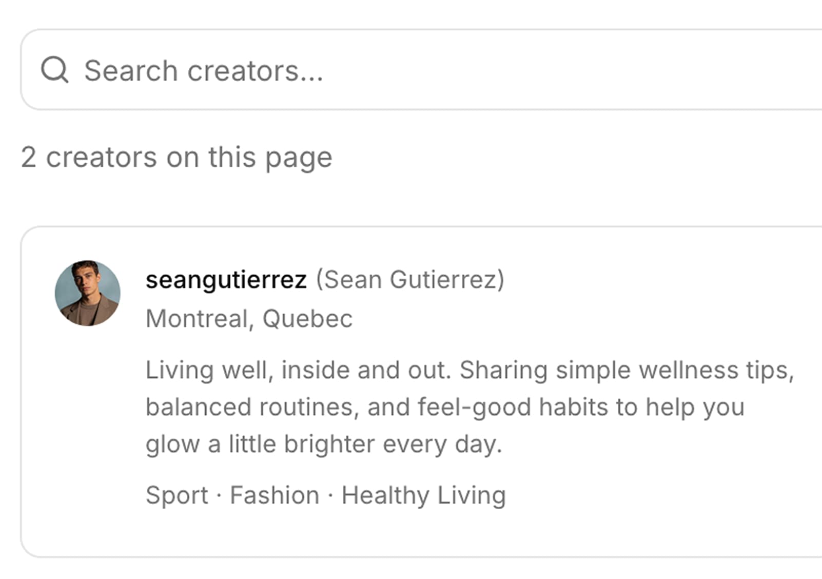Directory search interface